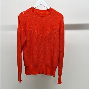 Vibrant Orange Crew Neck Sweater